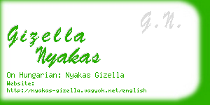 gizella nyakas business card